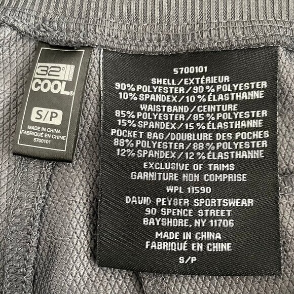 32 Degrees Cool Pull On Poly Blend Easycare Lightweight Sporty Pants Gry Sz S - Picture 6 of 7